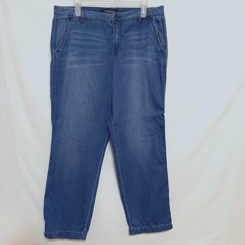 Liverpool Jeans Co The Casual Trouser Belfast Wash Blue 12 12/31